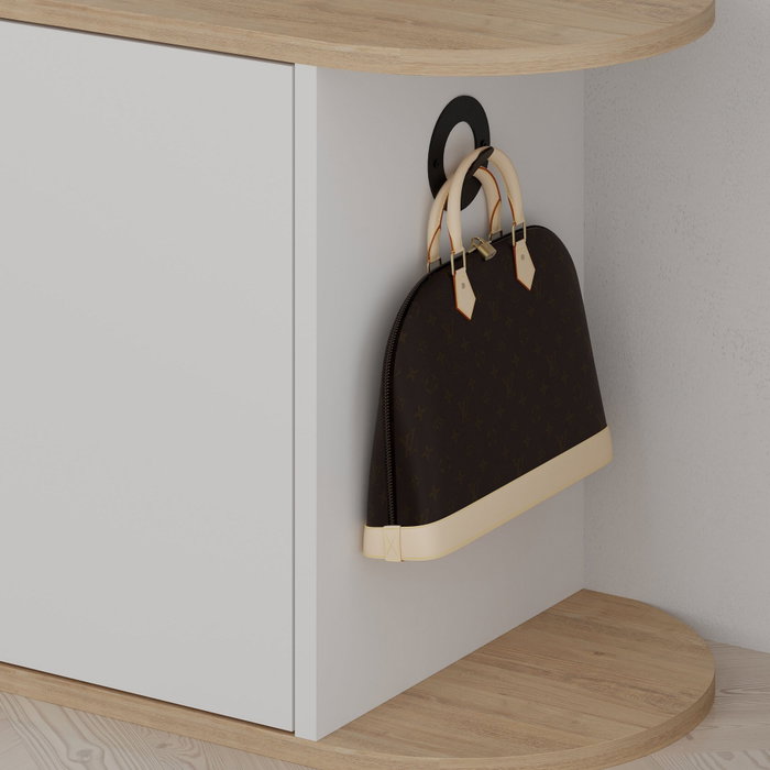 Hanah Home Nova Shoe Bench - Roble y Blanco